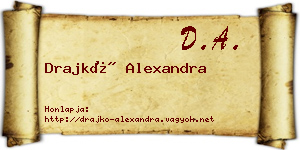 Drajkó Alexandra névjegykártya