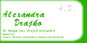 alexandra drajko business card