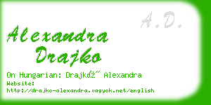alexandra drajko business card